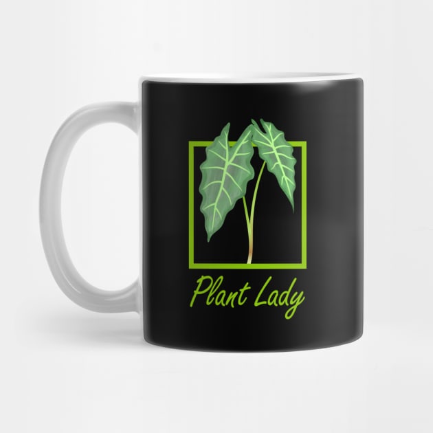 Plant Lady Alocasia Leaf by 13Lines Art